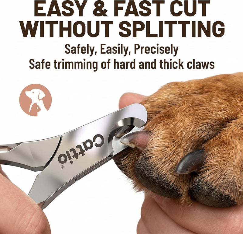 Cattio Dog Nail Clippers - All Steel Material, Built-in Spring,Heavy Duty Dog Nail Trimmer Full Metal Razor Sharp Professional for All Dogs Cats with Thick Toena,Dog Nail Trimmers - Image 4
